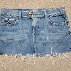 Vintage Y2K Abercrombie & Fitch Blue Denim Mini Skirt/Size 6